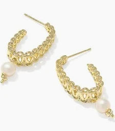 Gabriella Gold Pearl Hoop