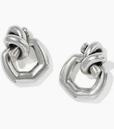 Parker Knot Open frame Earring Rhodium