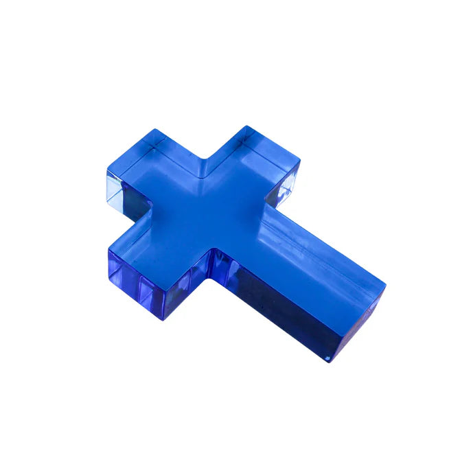 Small Acrylic Blue Cross
