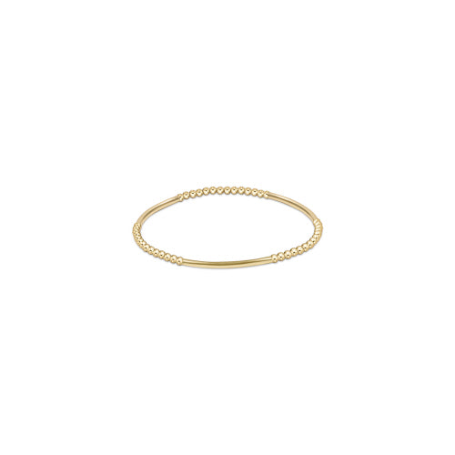 Bliss Bar Pattern 2.5mm Gold Bead Bracelet
