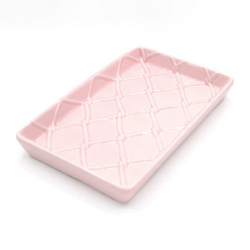 Textured Guest Towel Tray - Pink