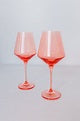 Stemware Wine Set/2-Coral Peach