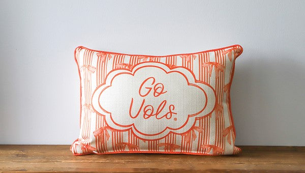 Go Vols Bow Pattern Pillow