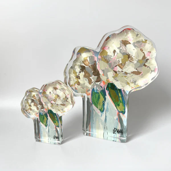 Two Hydrangea Blooms Block - Bitty