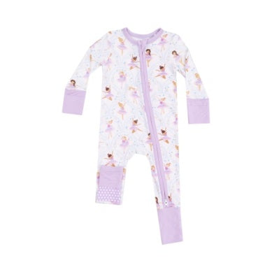 Bow Ballerinas 2 Way Zipper Footie