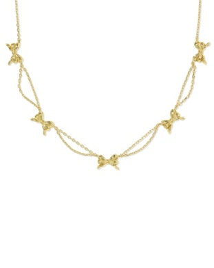Bow Strand Necklace - Gold