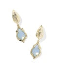 ADRIANA SCALLOP FRAME HUGGIE EARRINGS
