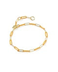 COURTNEY ENAMEL LINK AND CHAIN BRACELET