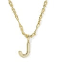 BUBBLE LETTER SHORT PENDANT NECKLACE GOLD