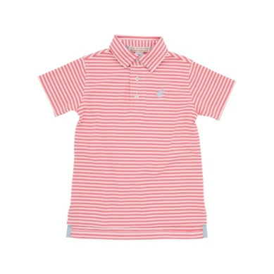 Prim and Proper Polo - Parrot Cay Coral Stripe