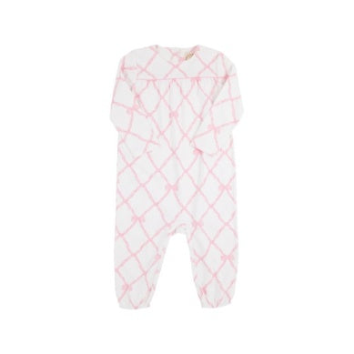 Long Sleeve Penny's Playsuit Belle Meade Bow Pier Party Pink