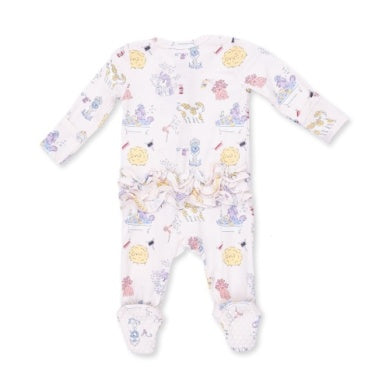 Spa Dogs - 2 Way Ruffle Back Zipper Footie