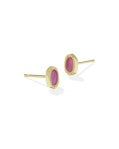 Mini Ellie Stud Earring - Gold Azalea Illusion