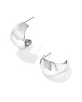KRISTA METAL HOOP EARRINGS - RHOD