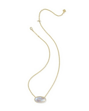 Elisa Statement Pendent - Gold Clear