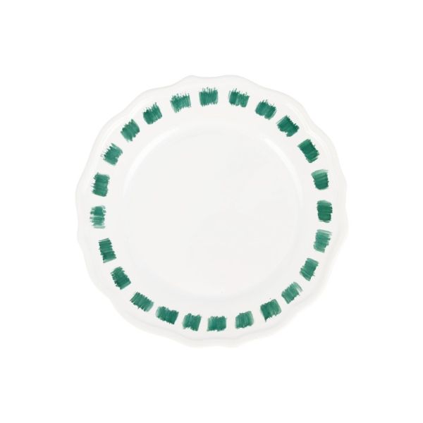 Lisbon Green Stitch Salad Plate