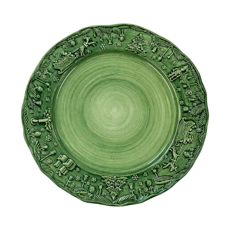 Fiabe di Natale Green Dinner Plate