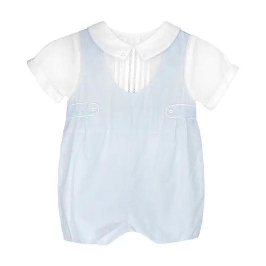 Shortall with Pintucks and Side Tabs - Light Blue