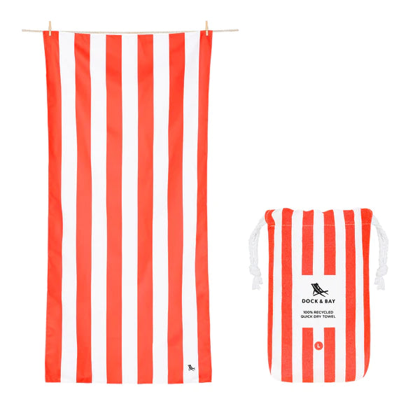 Waikiki Coral Red Large Towel
