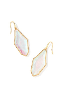 Evelyn Drop Earring Gold Rock Crystal DCHRC