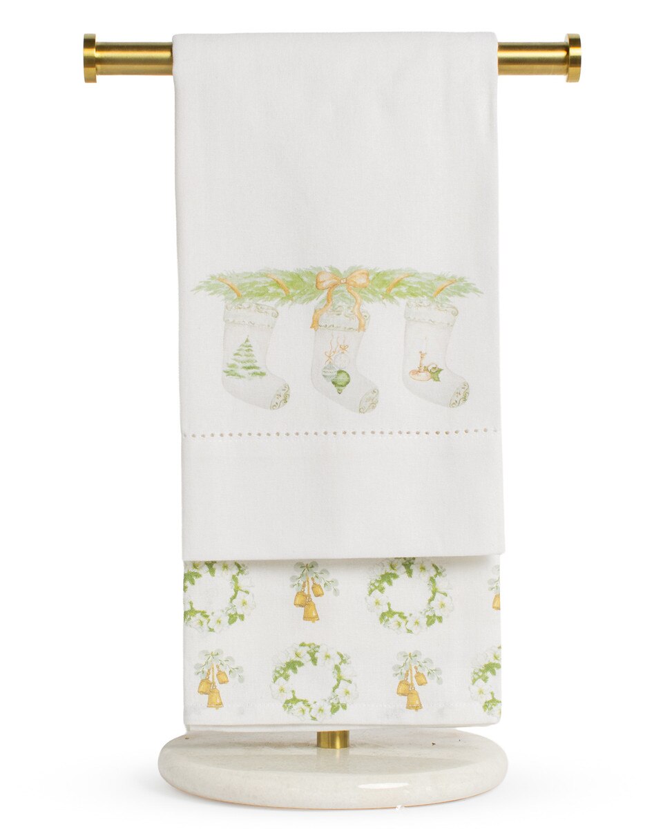 Amaryllis Stocking Hand Towels (set of 2)