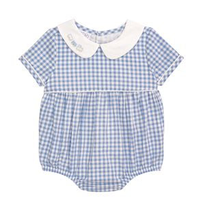 Train Layette Gingham Bubbles - 3 - 6 Months