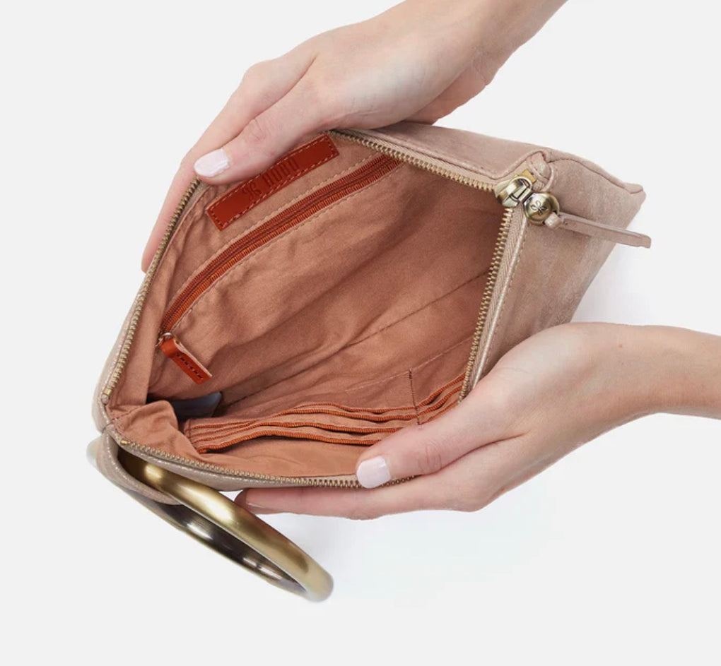 Sheila Hard Ring Clutch - Gilded Beige