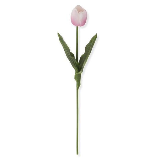 18.5 Inch Light Pink Real Touch Tulip Stem