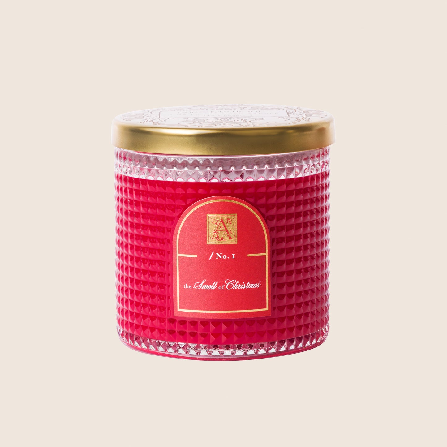 Smell of Christmas - Textured Glass Candle with Metal Lid