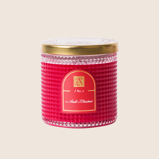 Smell of Christmas - Textured Glass Candle with Metal Lid