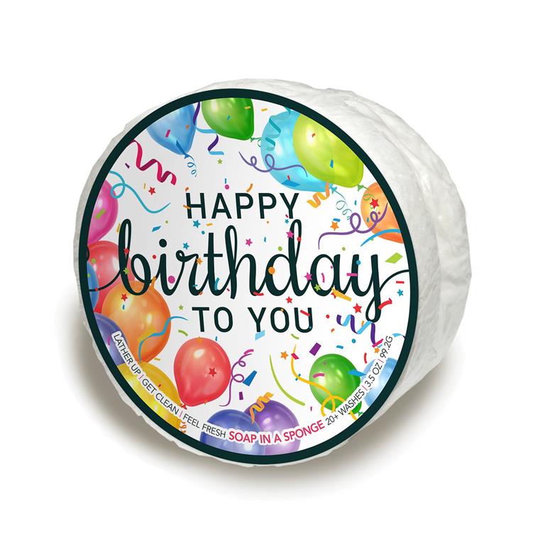 Happy Birthday Soap in a Sponge