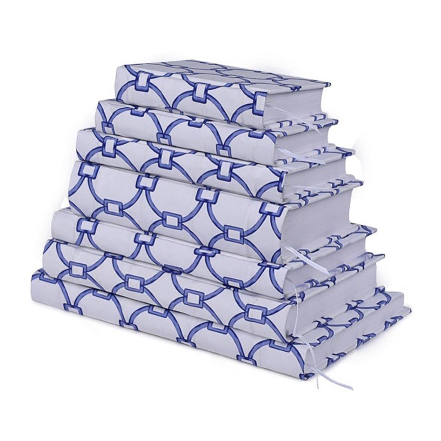 Blue & White Link Print Fabric Journals
