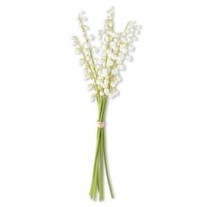 17 Inch White Real Touch Lily of The Valley Bundle