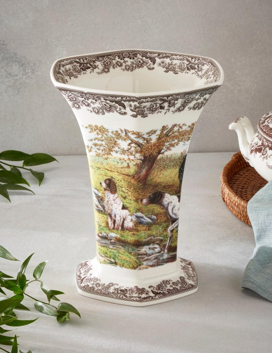 Woodland > Hunting Dogs Woodland Hexagonal Dog Vase