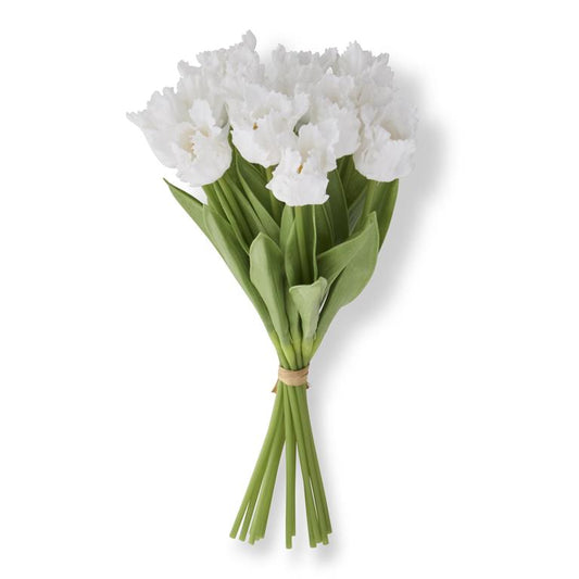 13.5 Inch White Real Touch Mini Tulip Bundle