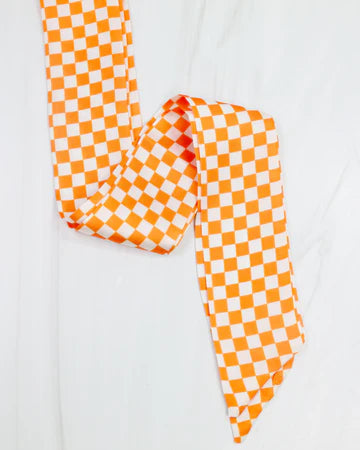 Carolina Hill - Orange check scarf