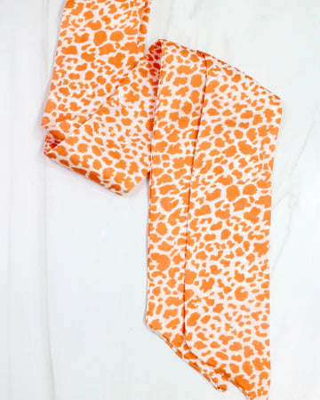 Carolina Hill - Orange Leopard scarf