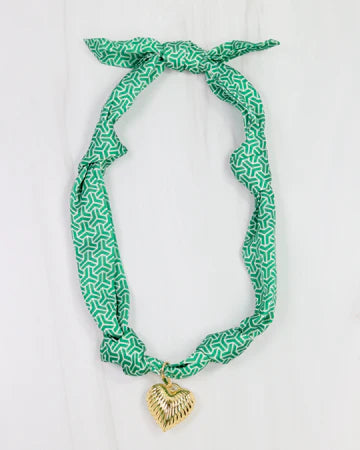 Carolina Hill - Green scarf necklace