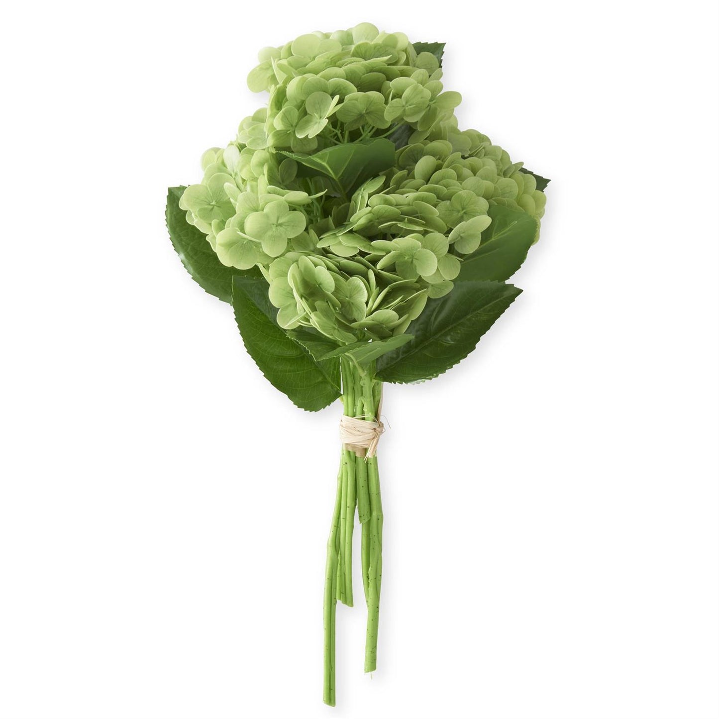 13 Inch Light Real Touch Hydrangea Bundle - Green