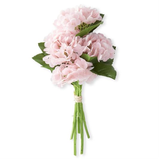 13 Inch Light Real Touch Hydrangea Bundle - Pink