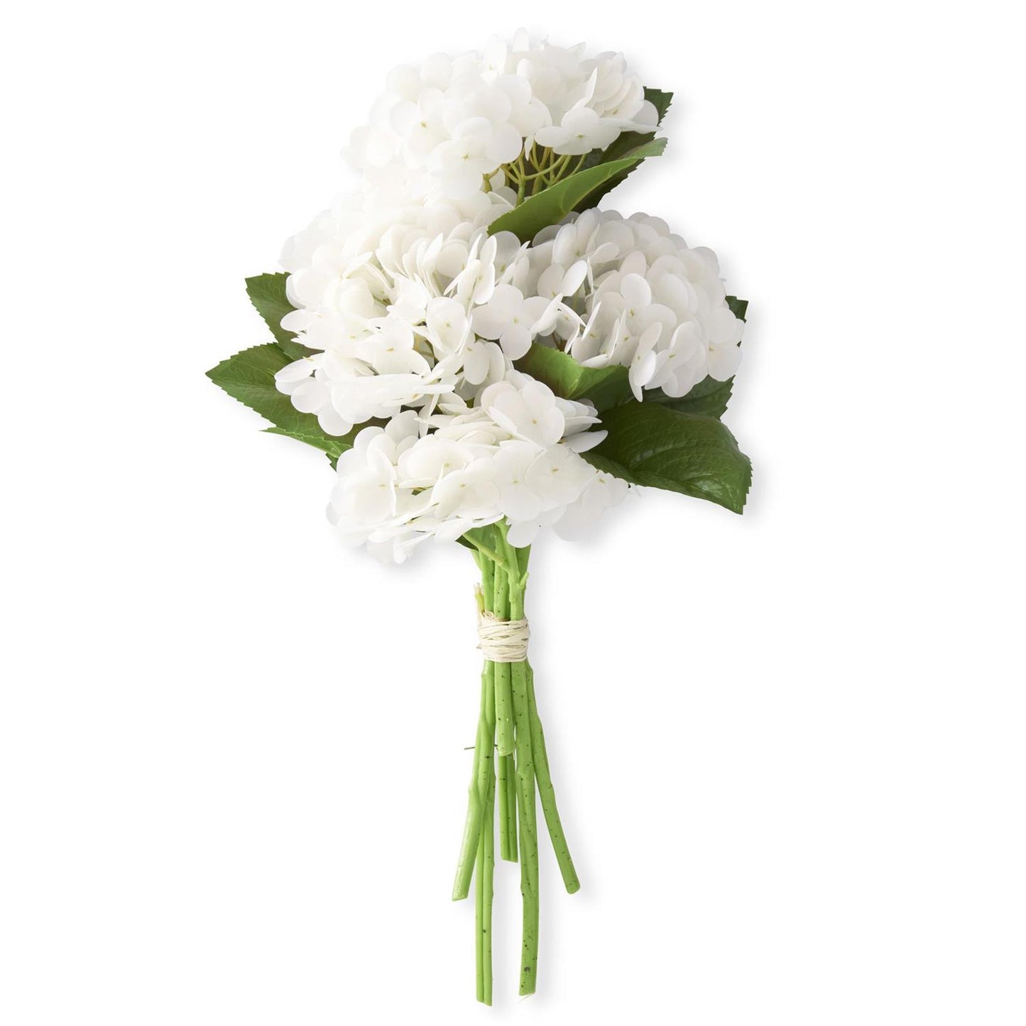 13 Inch Light Real Touch Hydrangea Bundle - White