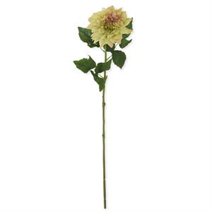 29 Inch Light Green w/Pink Real Touch Dahlia Stem