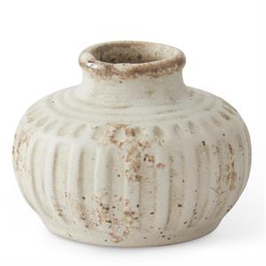 Weathered Cream Ceramic Bud Vases