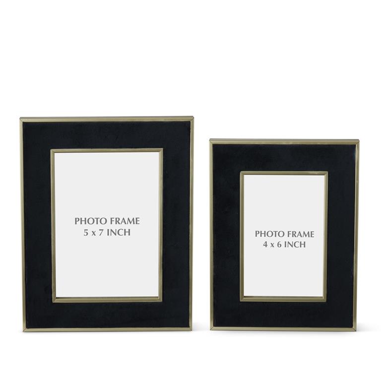 Black and Gold Velvet Photo Frames