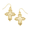Cross Pointed Drop Earrings