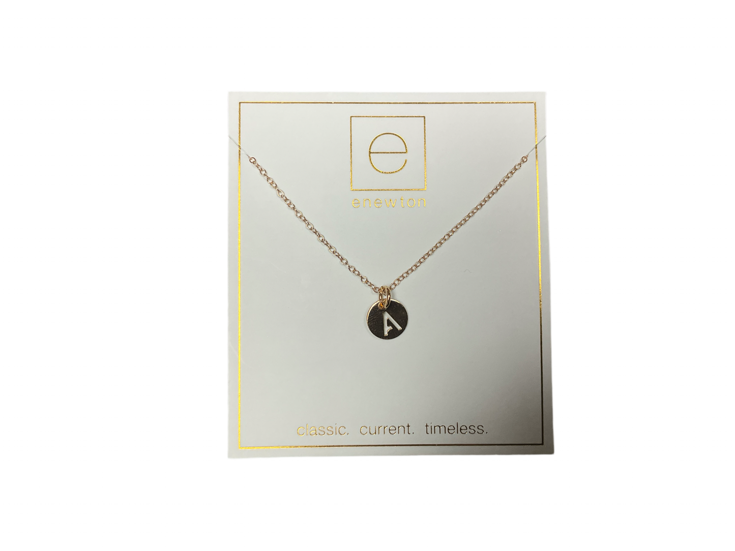 "16" Gold Necklace Respect Small Disc - A