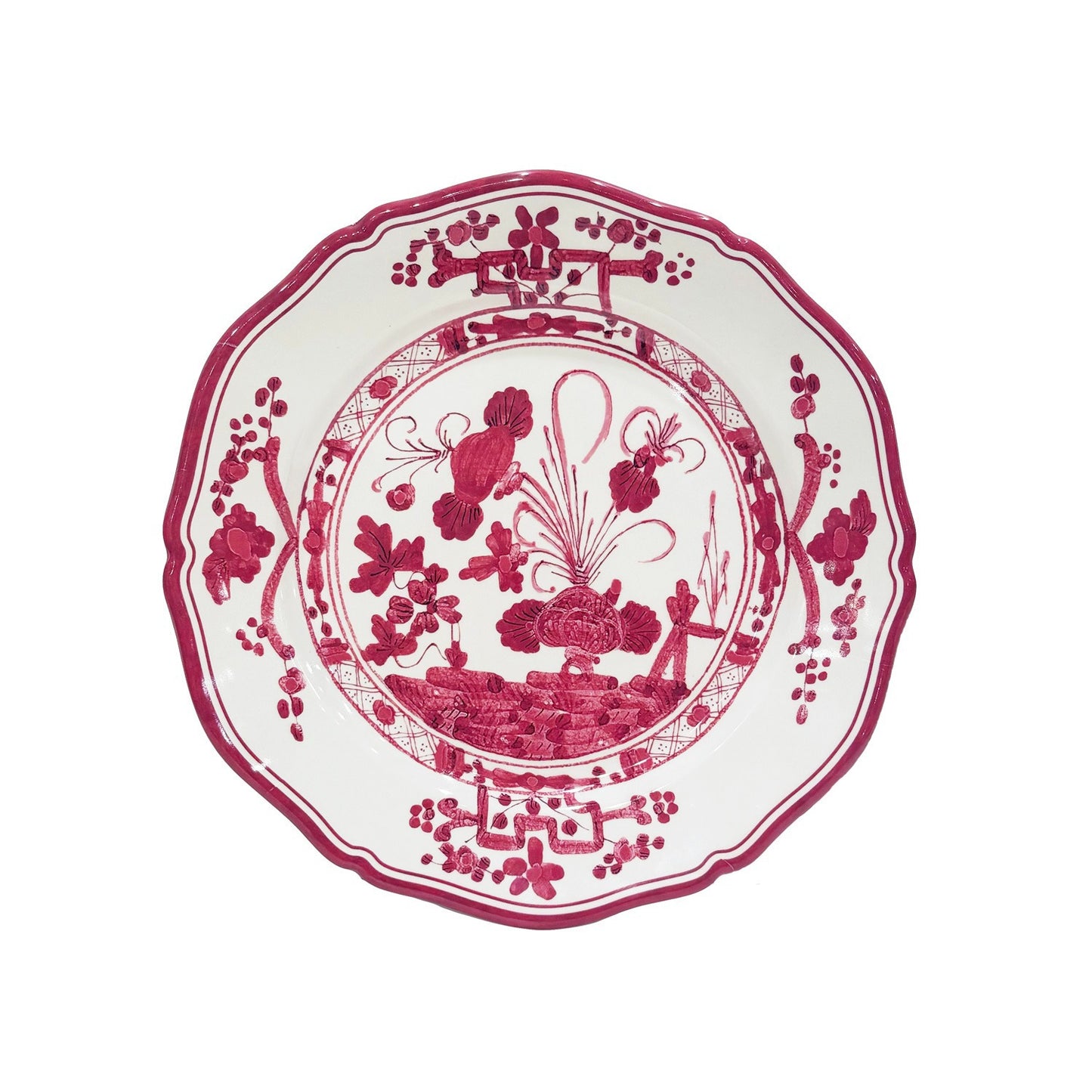 VIDA Faenza 9" Salad Plate - Deep Pink and White 3418