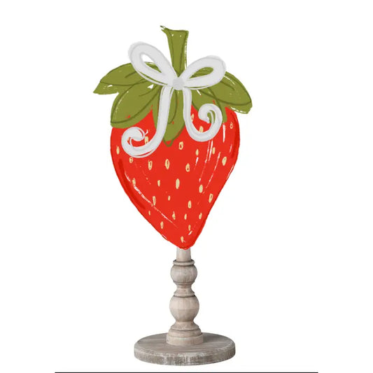 Strawberry with Bow Topper