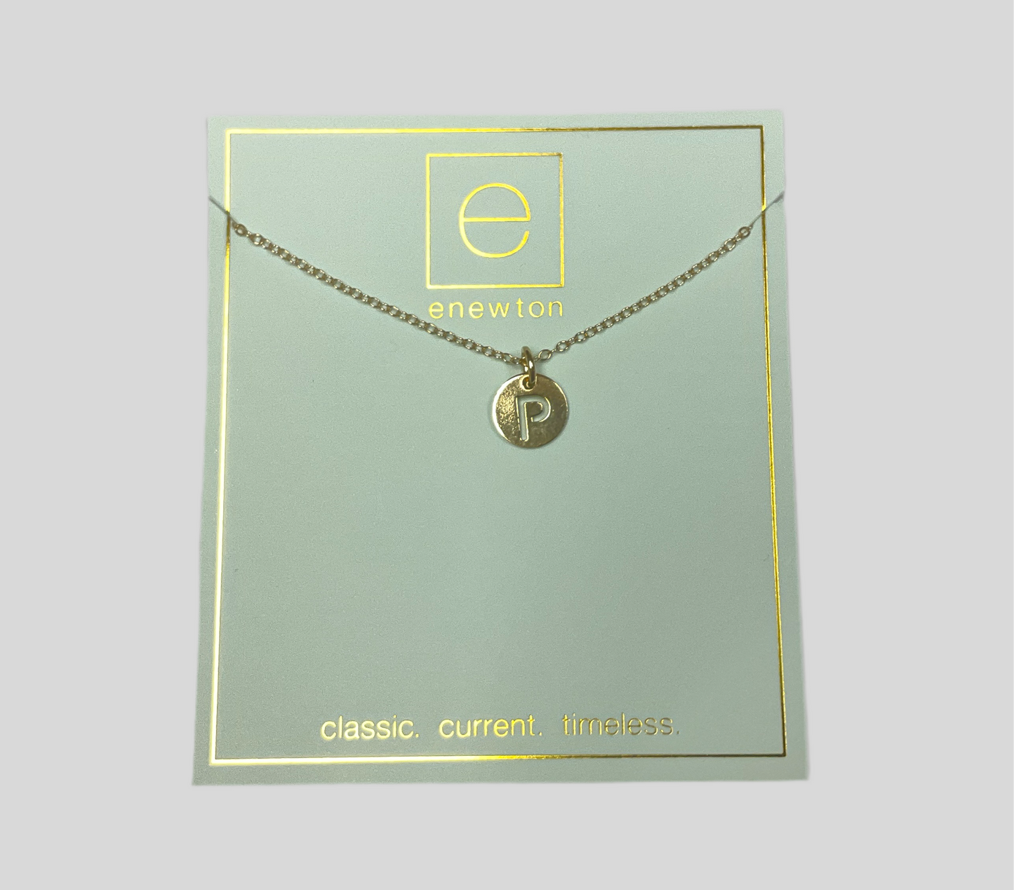 "16" Gold Necklace Respect Small Disc - P