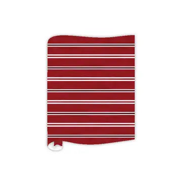 Watercolor Maroon Stripe Table Runner